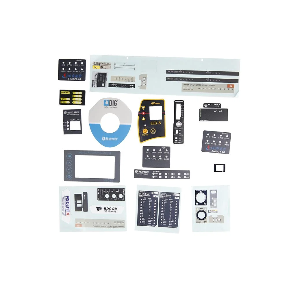 Adesivo personalizado Adesivo do Painel de PC de policarbonato Lameplate Autocolantes Gráfico de sobreposição para equipamento de Controle Eletrônico