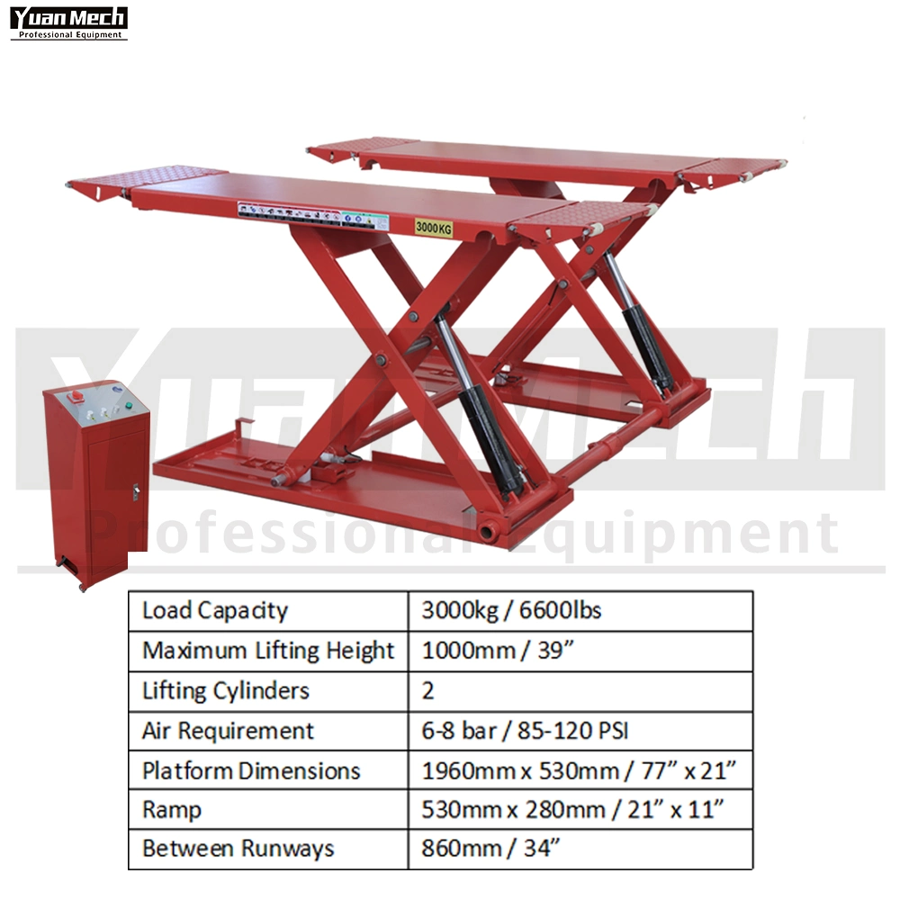 Garage Equipment Hydraulic Inground Mounted MID-Rise Scissor Car Lift