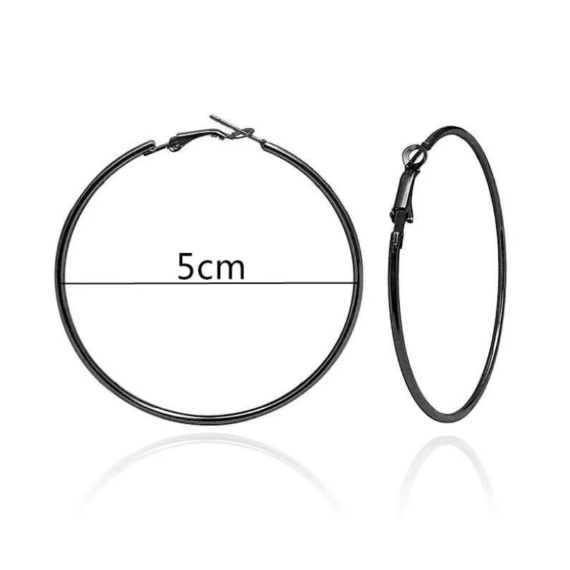 5 Cm Fashion Circle Alloy Earring