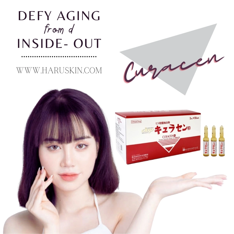 Shrink Pores and Lighten Spots Jbp Curacen Human Placenta Extract Laennec 50amg Melsmon Japanese Original