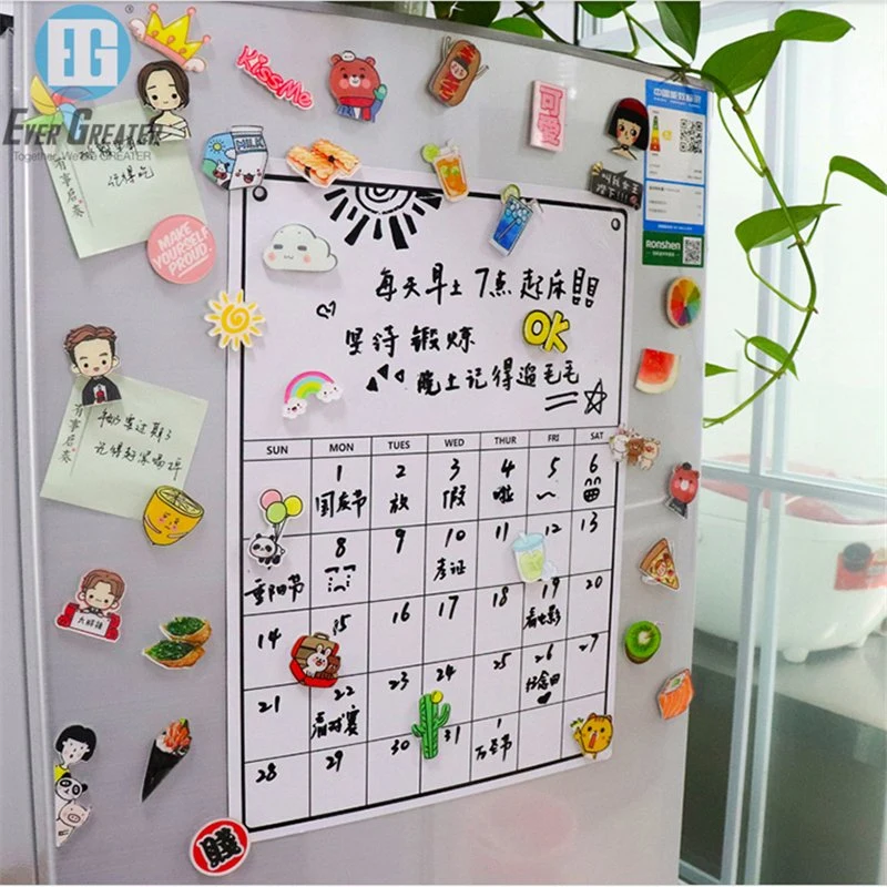 Wholesale Popular Dry Erase Magnet Calendar Magnetic Roll Fridge Whiteboard White Board Magnetic