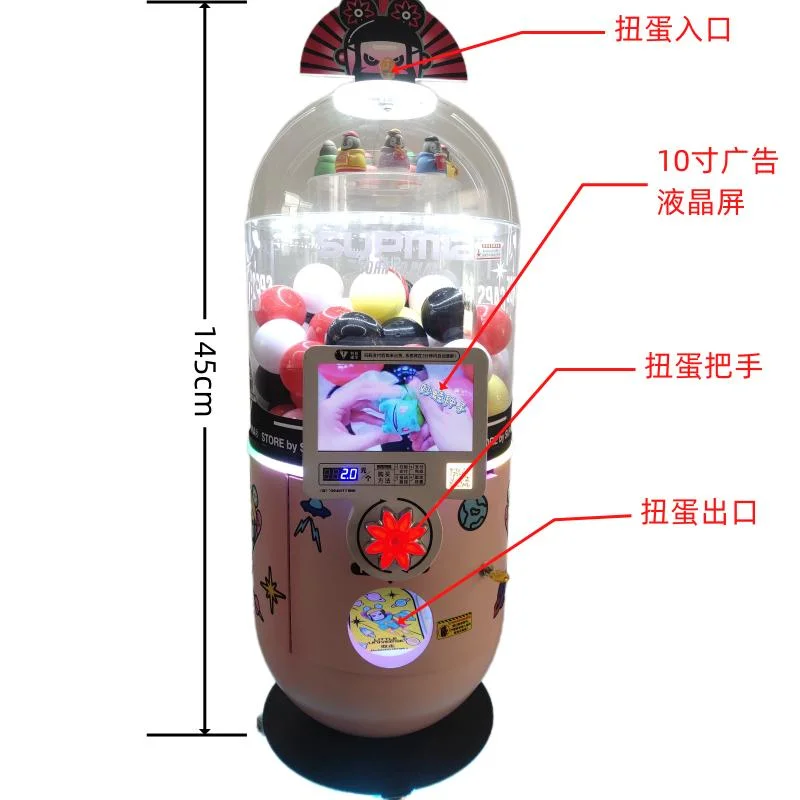 Cápsula Espacial, máquina de torcer de huevo, Código de escaneo comercial de moneda pequeña, máquina expendedora de caja ciega operada a mano, máquina de torcer de huevo ganadora de premios, commercia