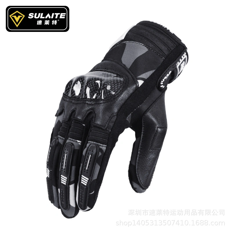 Moto guantes de seguridad personalizado Diseño personalizado de alta calidad de registro de guantes de carreras de bicicletas