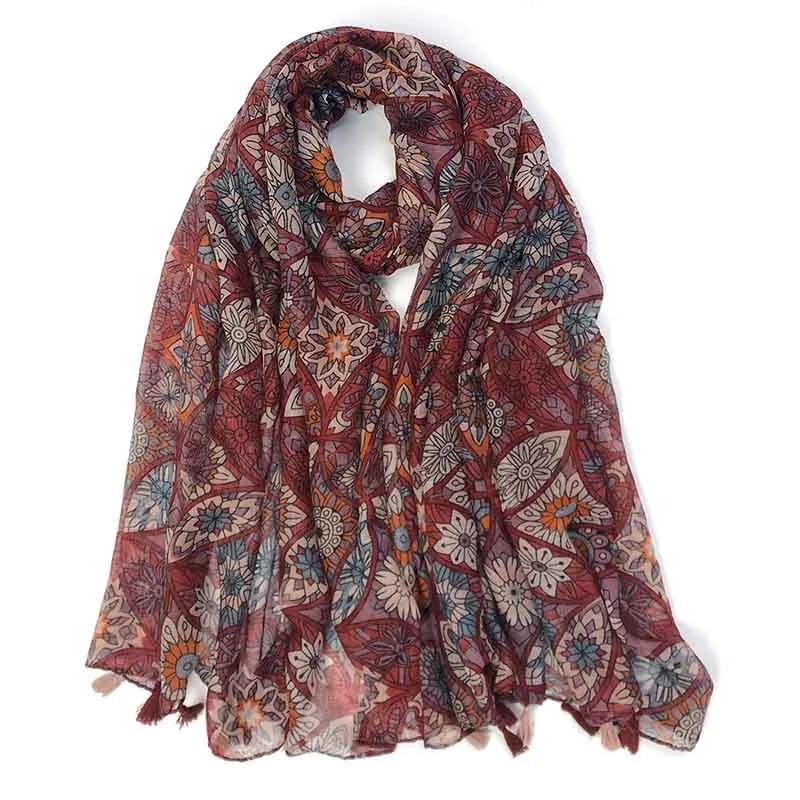 Sciarpa Estiva Arabesque Polyester Voile Scarf