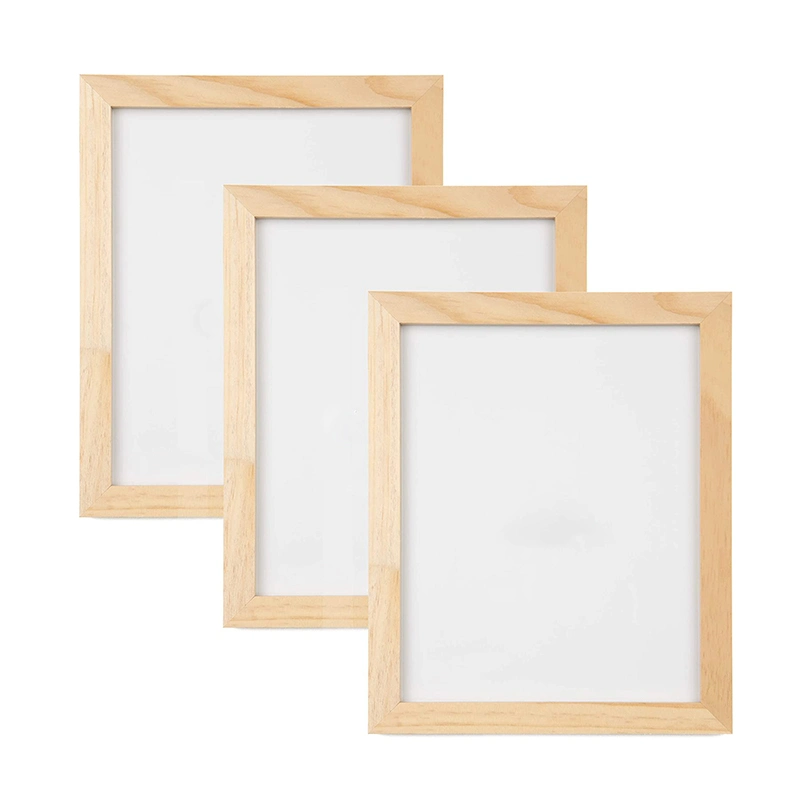 Wood Picture Frame Solid Wooden Photo Frame Natural Wood Color Frames Wit Glass