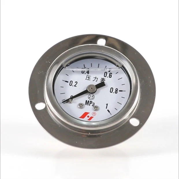 Back Flange Oil Filled Pressure Gauge 10bar, Brass Socket Laser Welding