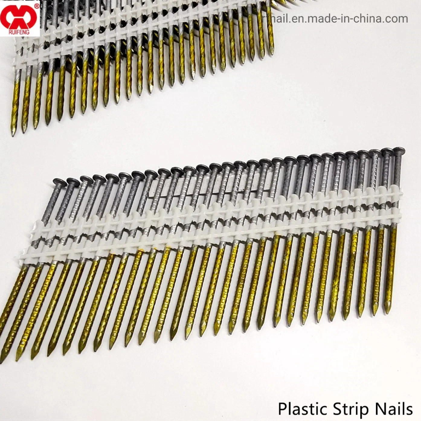 Wholesale/Supplier Supplier Stock Lot Nail and Staple Products. Direct Manufacturer in Anhui Galvanized 3.1*90 Plastic Strip Collated Nails.