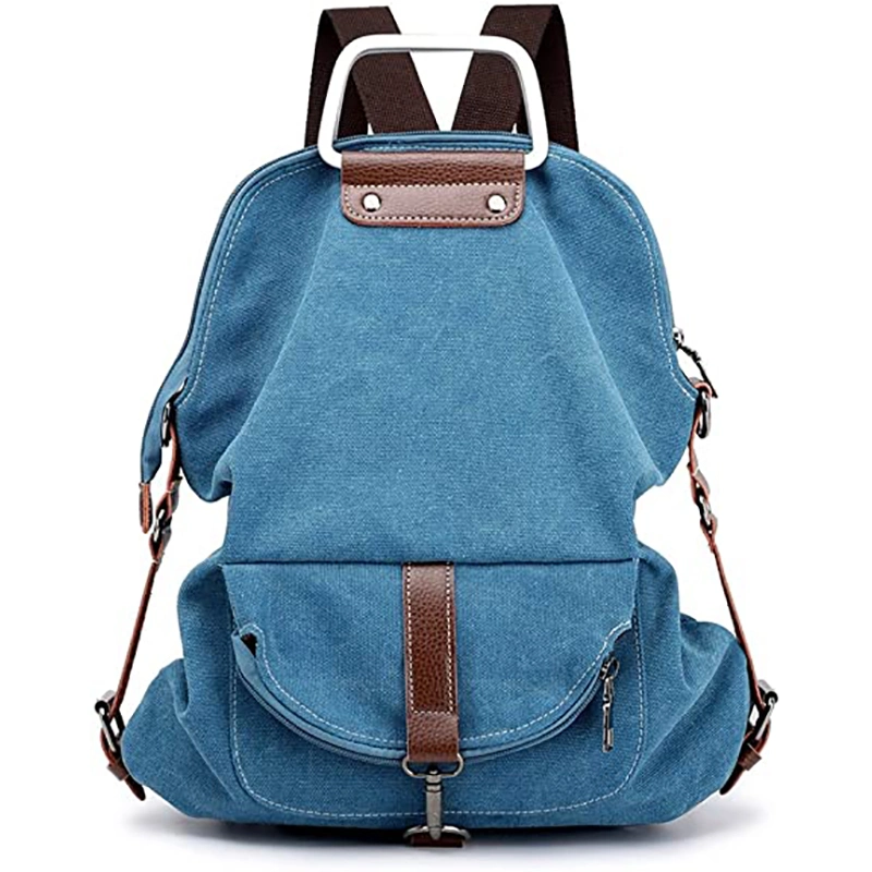 College School Travel Adjustable Shoulder Bag Rucksack Women Vintage Canvas Backpack