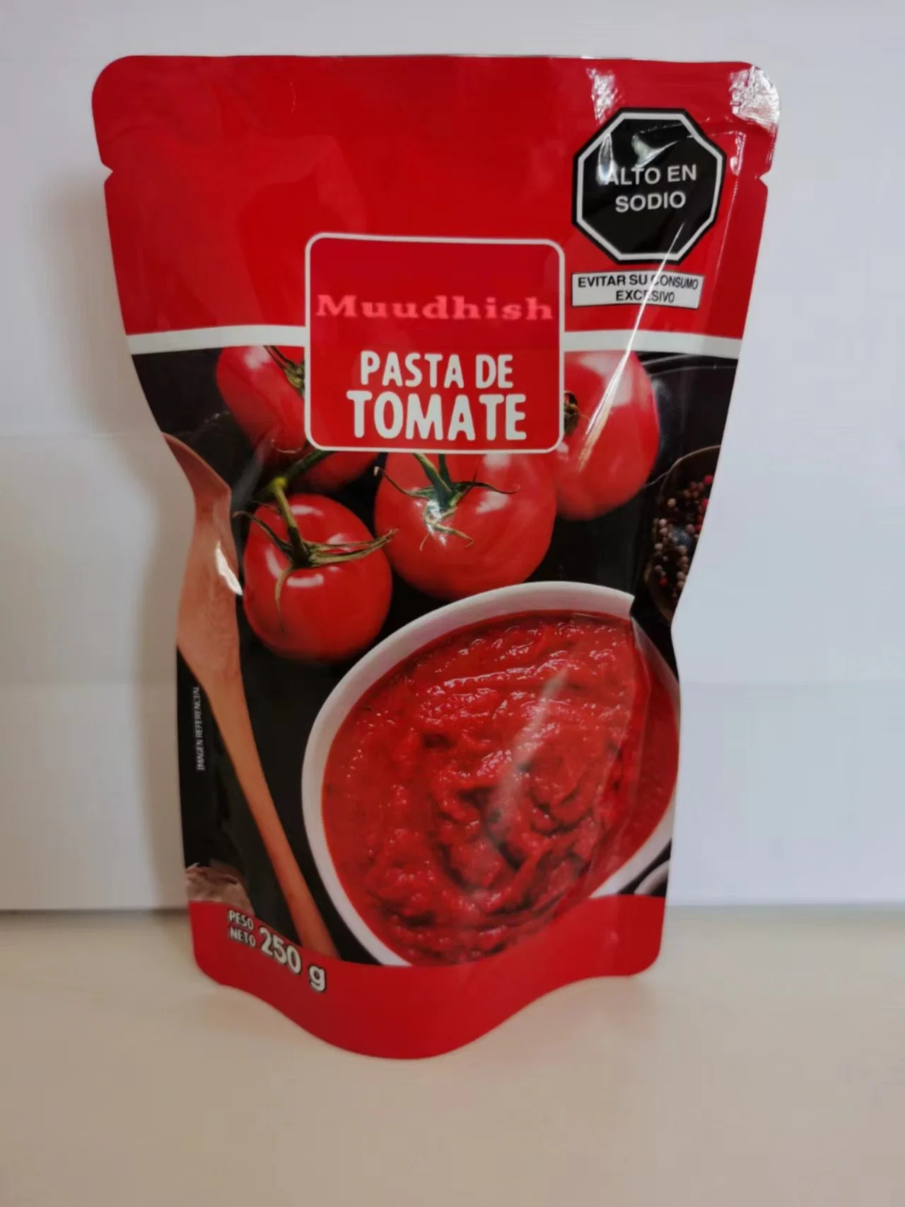 250g Vertical Bag Tomato Paste with High Quality Original Pulp