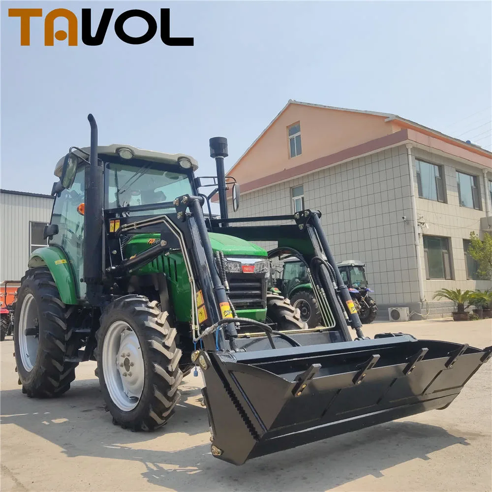 100HP 4*4 Compact Tractor with Front End Loader and Backhoe Price