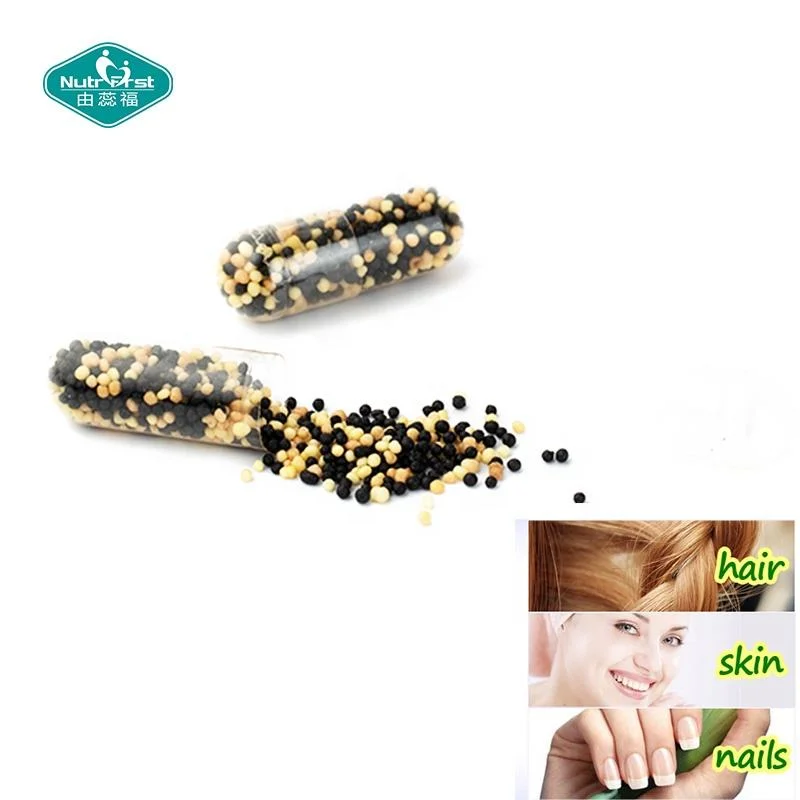 Powerful Hair Skin Nails Time Released Supplements Supplier Microbead Capsules with Multi-Vitamin Micro-Pellets