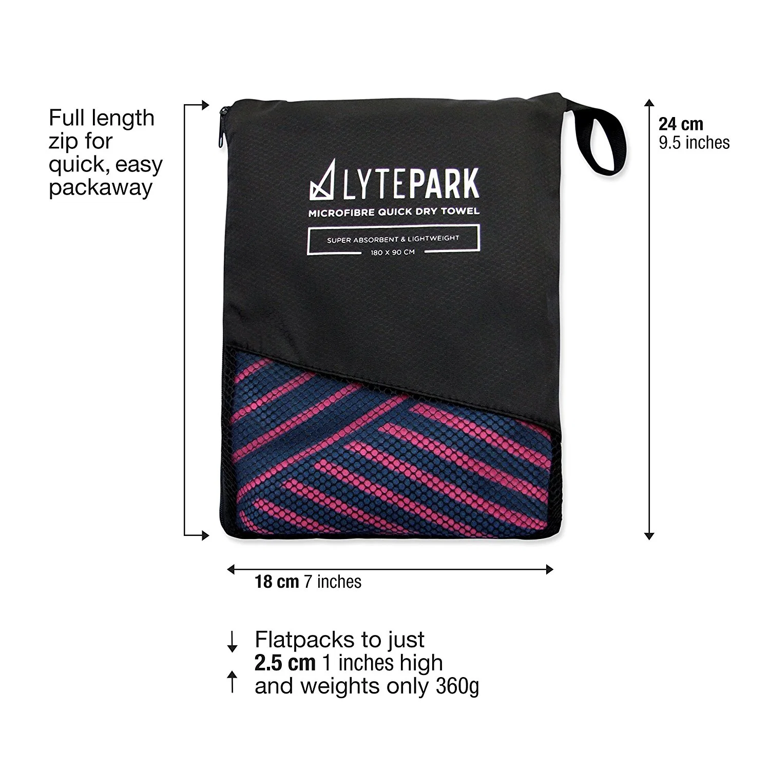 Sublimation Custom Printing Beach Towel Manufacturer Micro Fiber Personalized Logo Design Beach Towel with Zipper Pocket