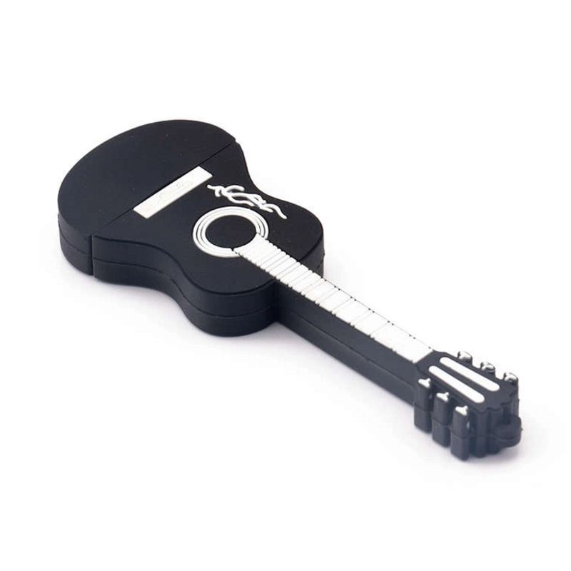 Promotional Gift Music Guitar Shape PVC USB Flash Drive USB Drive USB Stick Pen Drive USB