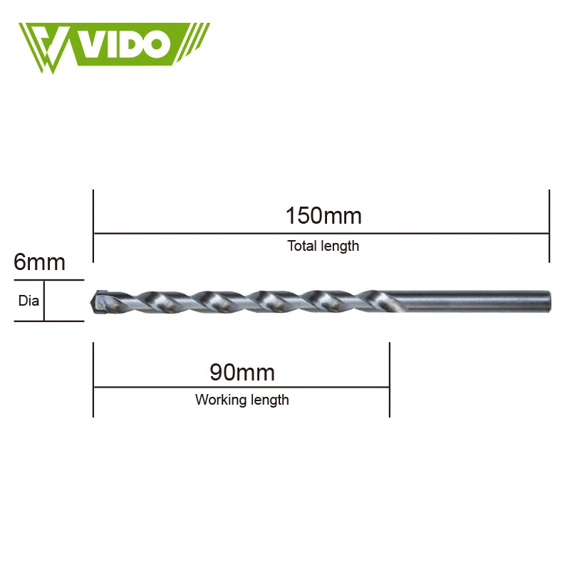 Vido 6x150mm Taladro de impacto Concretefor albañilería