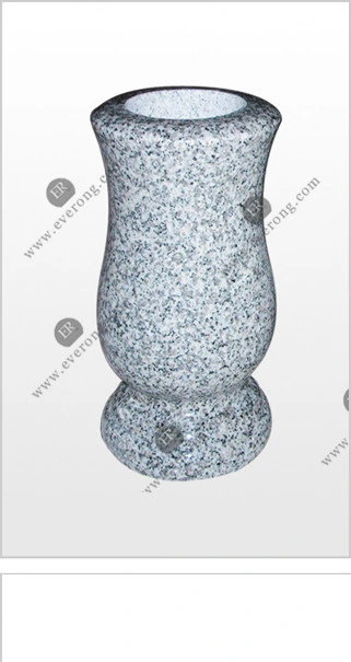 Attractive Design Granite Round Vase for Cemetery Memorial