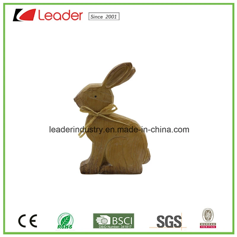 Set of 3 Polyresin Rabbit Figurines for Easter Decoration