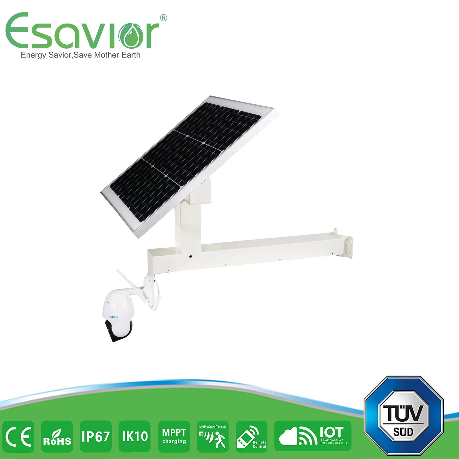 Esavior TUV Certified Factory Manufactured Solar Powered CCTV 4G IP Cameras