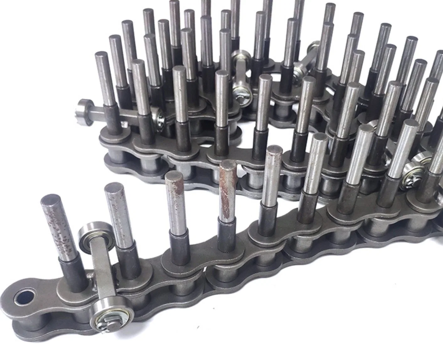 Rodillo de acero inoxidable industrial de la cadena de transmisión de la cadena de moto transportador de cadena de metal para maquinaria