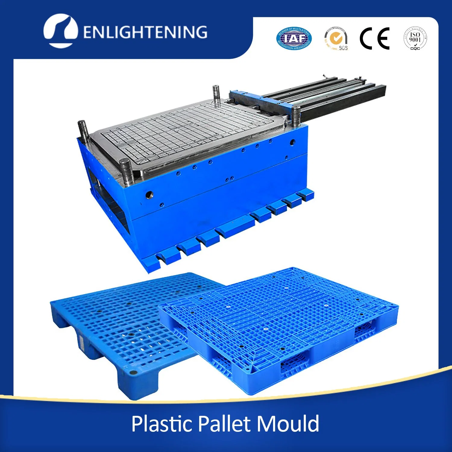 China Kunststoff-Injektion Single Face Heavy Duty Pallet Mold Maker Kundenspezifische Kunststoff-Palettenform für Industrie 1200 * 1200 Kunststoff-Palette Produkt