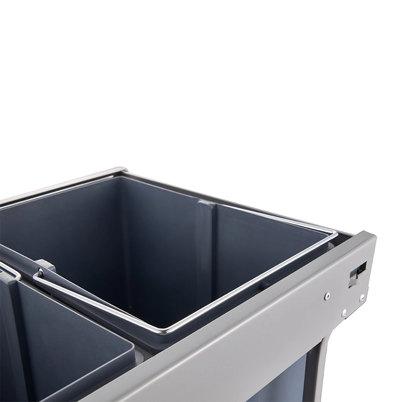 Fgvslide Kitchen Double Waste Basket Double Pull out Under Mount Trash Bin with Ball Bearing Slide