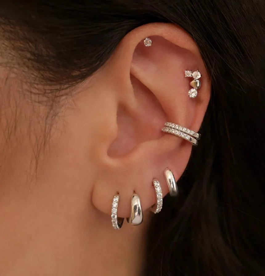 Bijoux Sterling Silver Jewellery Fashion Huggies Earring for Women