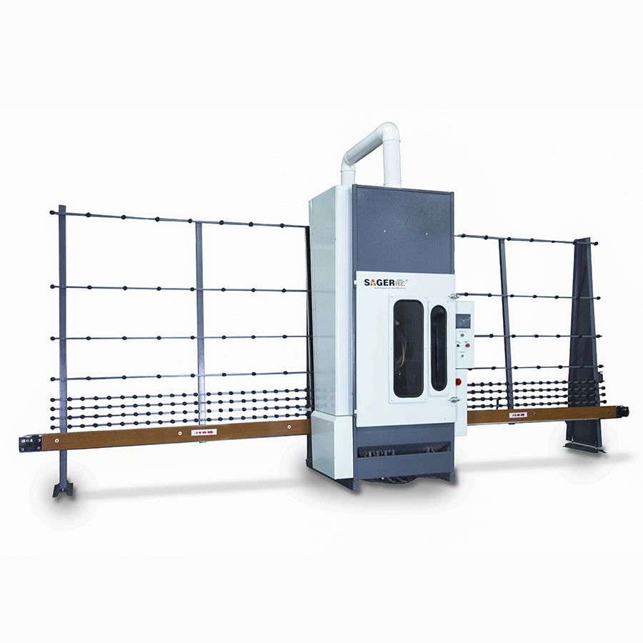 Machine à sablage automatique CNC verticale pour le traitement du verre avec de l'aluminium Oxyde