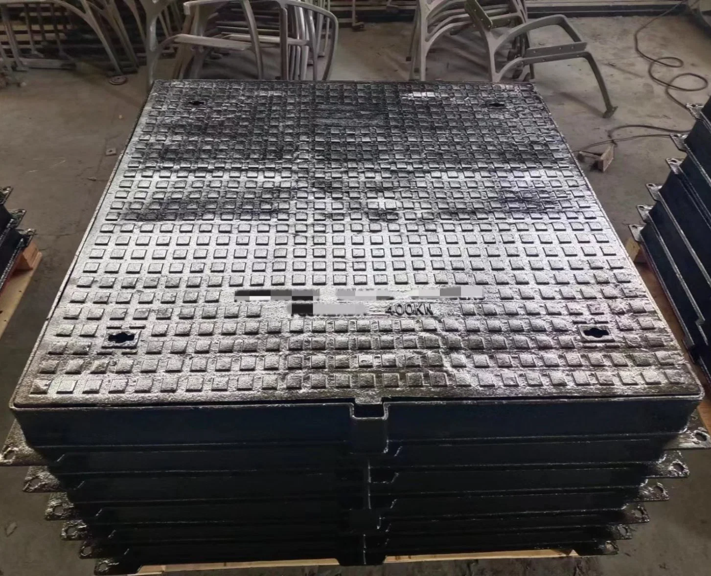 Roadway Products Ductile Iron Sewer Drain Square 1100*1100 1200*1200 Frame Manhole Cover