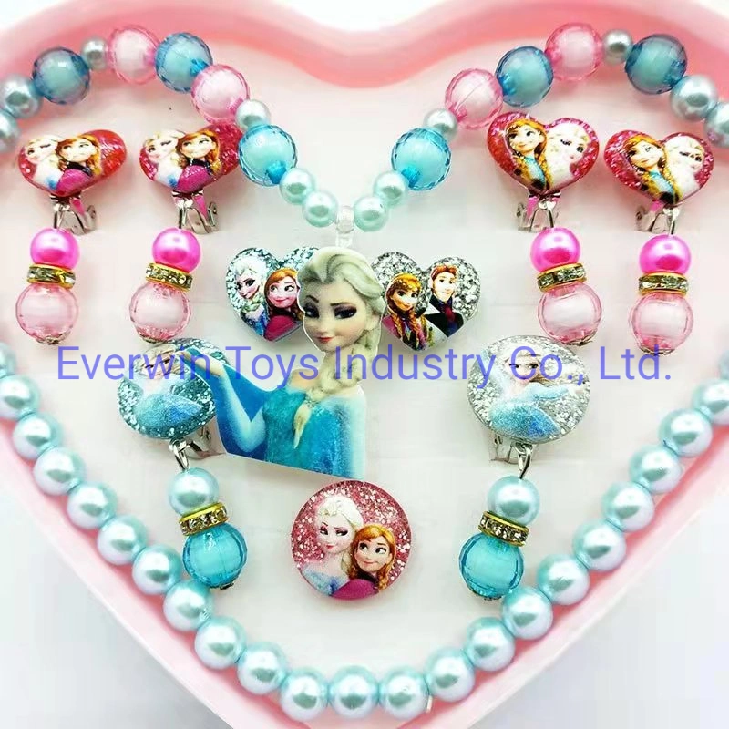 Plastic Toy Birthday Gift Jewelry Bracelet Necklace Ear Rings for Kids