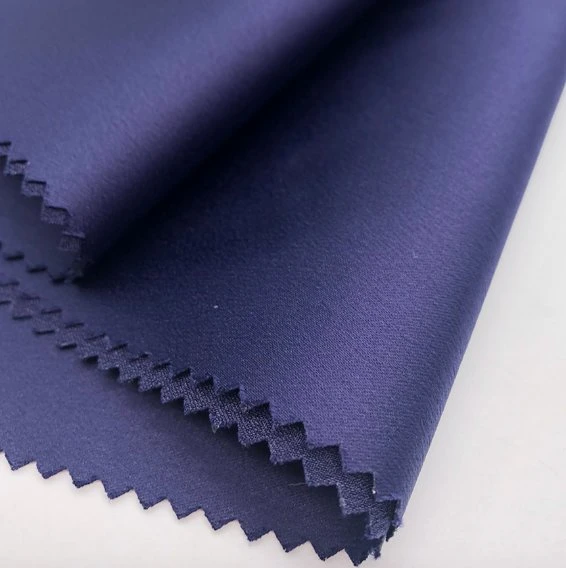 Good Drapability Polyester Textile 75D False Weft Stretch Chiffon Satin Crepe Silk for Dress Cloth