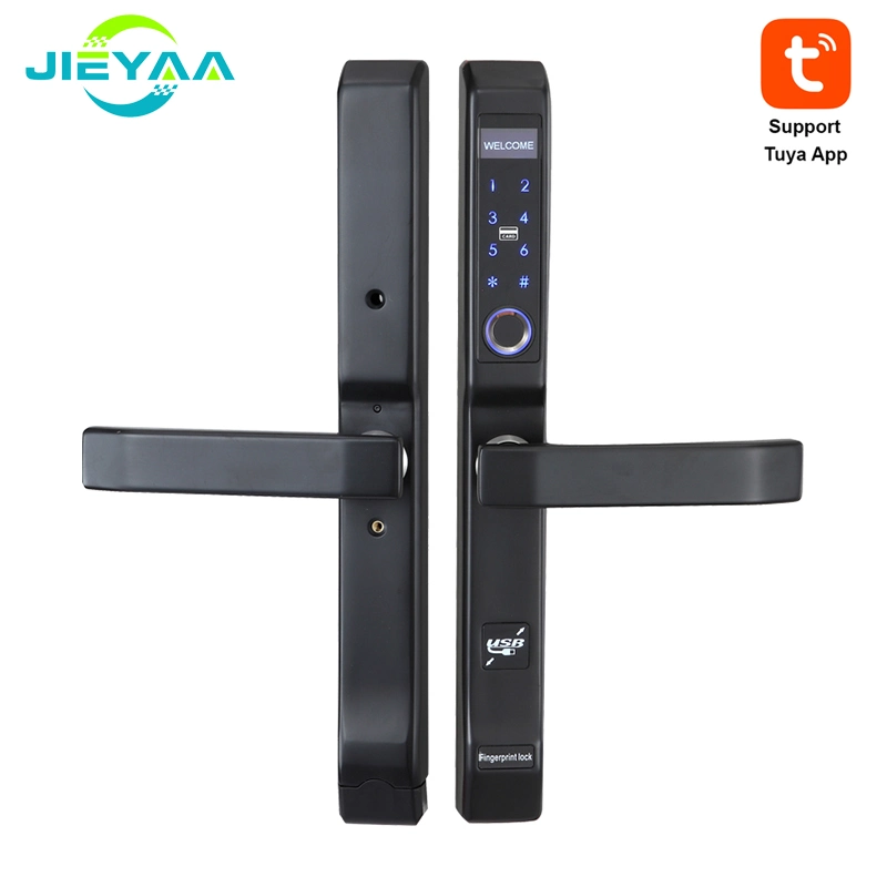 Stainless Steel Tuya APP Aluminum Door Smart Lock Digital Electronic Fingerprint Sliding Door Swing Door Smart Lock