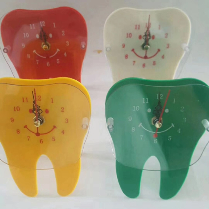La decoración de la Clínica Dental de estilo de los dientes Dientes forma Escritorio reloj reloj