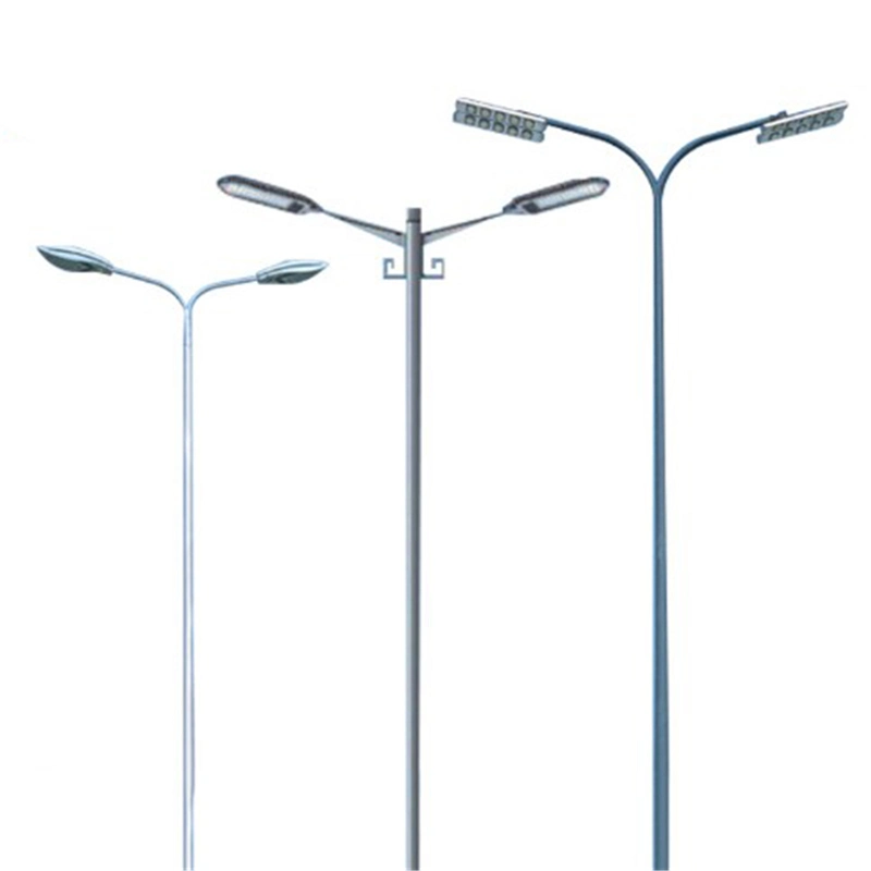 Pulverbeschichtung LED Street Light Pole mit Einzel-/Doppelarm Mit Fabrikpreis