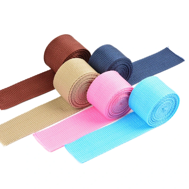 Khaki Color 25mm Canvas Ribbon Belt Bag Webbing Polyester Cotton Webbing