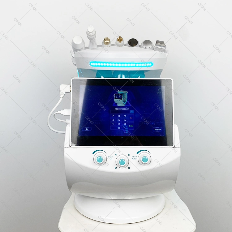 Ofan Smart Azul hielo agua Oxgen húmedo Facial Microdermoabrasión Aqua Jet dermoabrasión peeling de H2O2 Máquina Hydrafacials