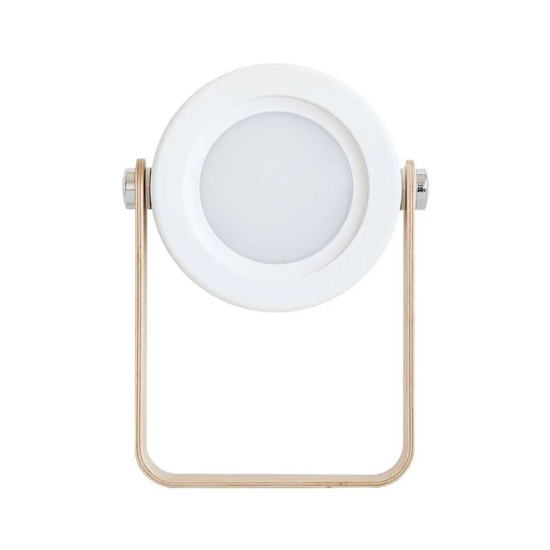 Dropshipping Lámpara de mesa plegable portátil de mango de madera plegable retráctil de la luz de linterna LED lámpara de mesa de lectura de cabecera dormitorio