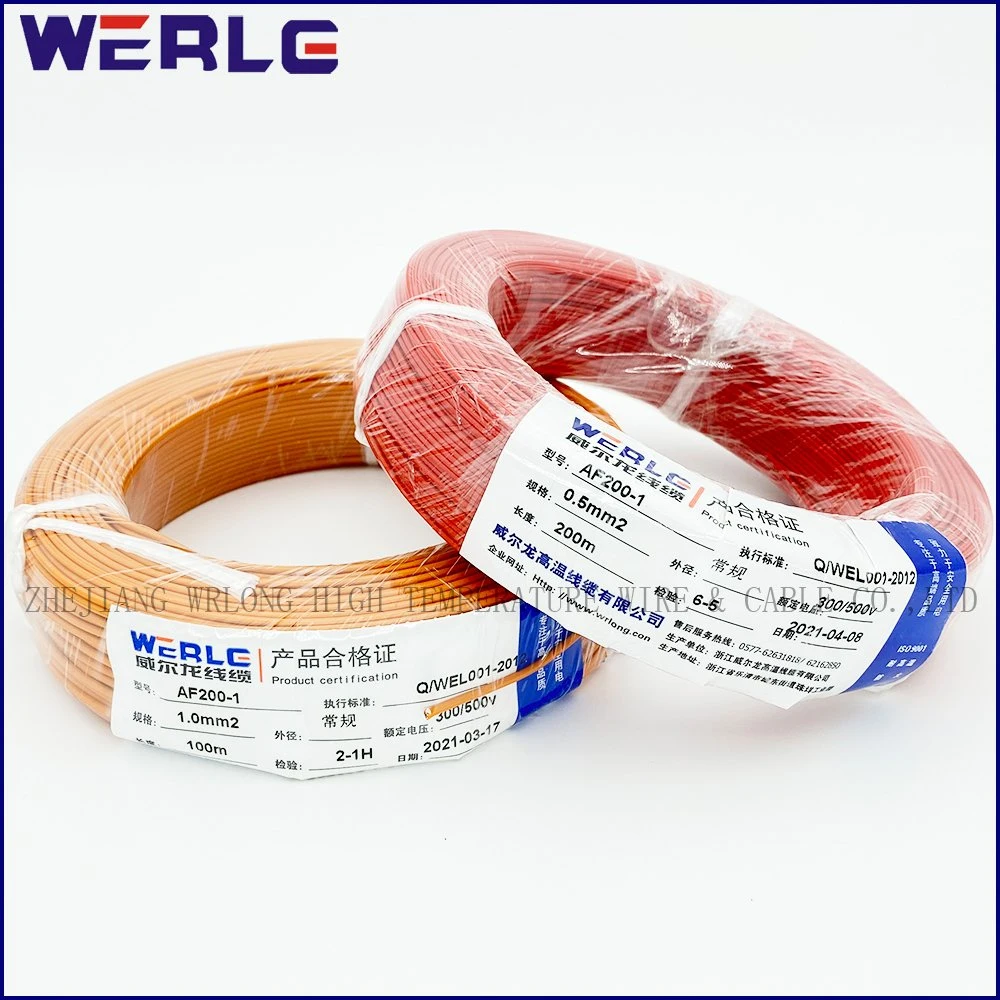 Agrp 0.5 Fiberglass Braided Silicon Rubber Orange 300V 200c Insulated Tinned Coppr Conductor Wire