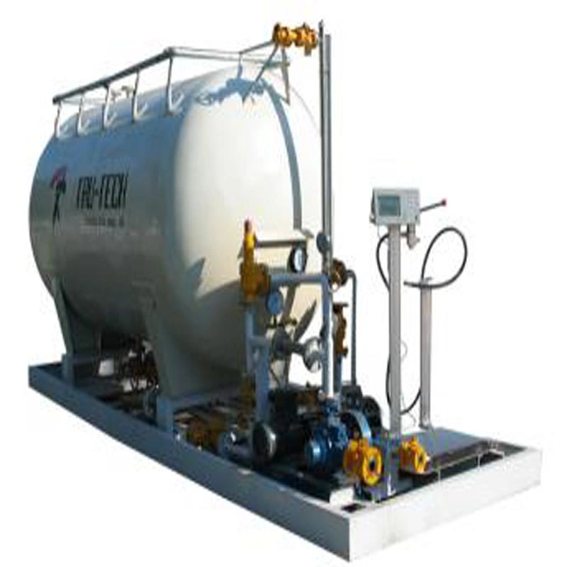 Tanque de almacenamiento móvil Skid remolque Gas LPG tanque planta de llenado Estación