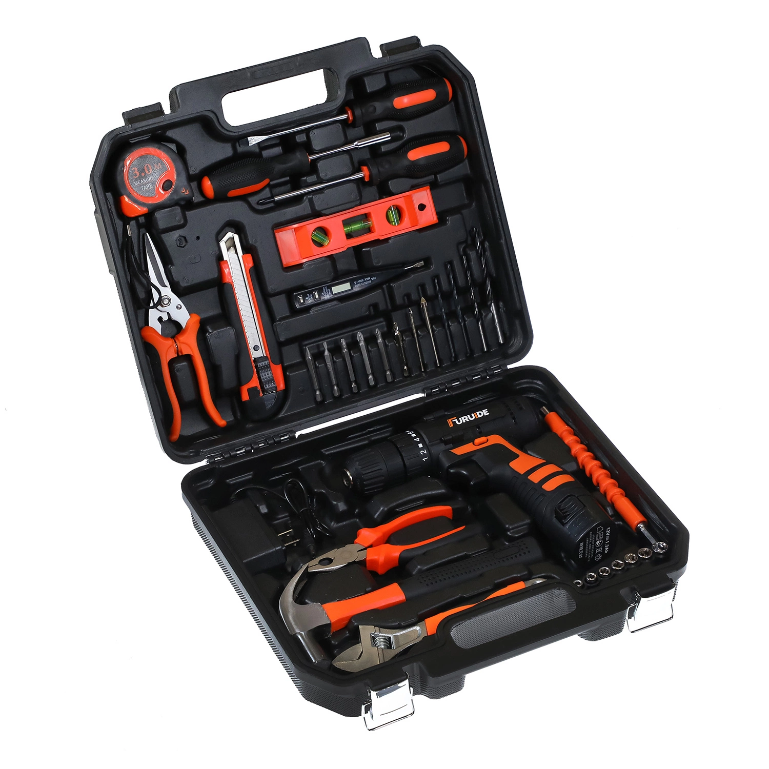 82 Sets Household Tools Multifunctional Hardware Toolbox, Electrician and Woodworking Repair Manual Tool Set Household Tool