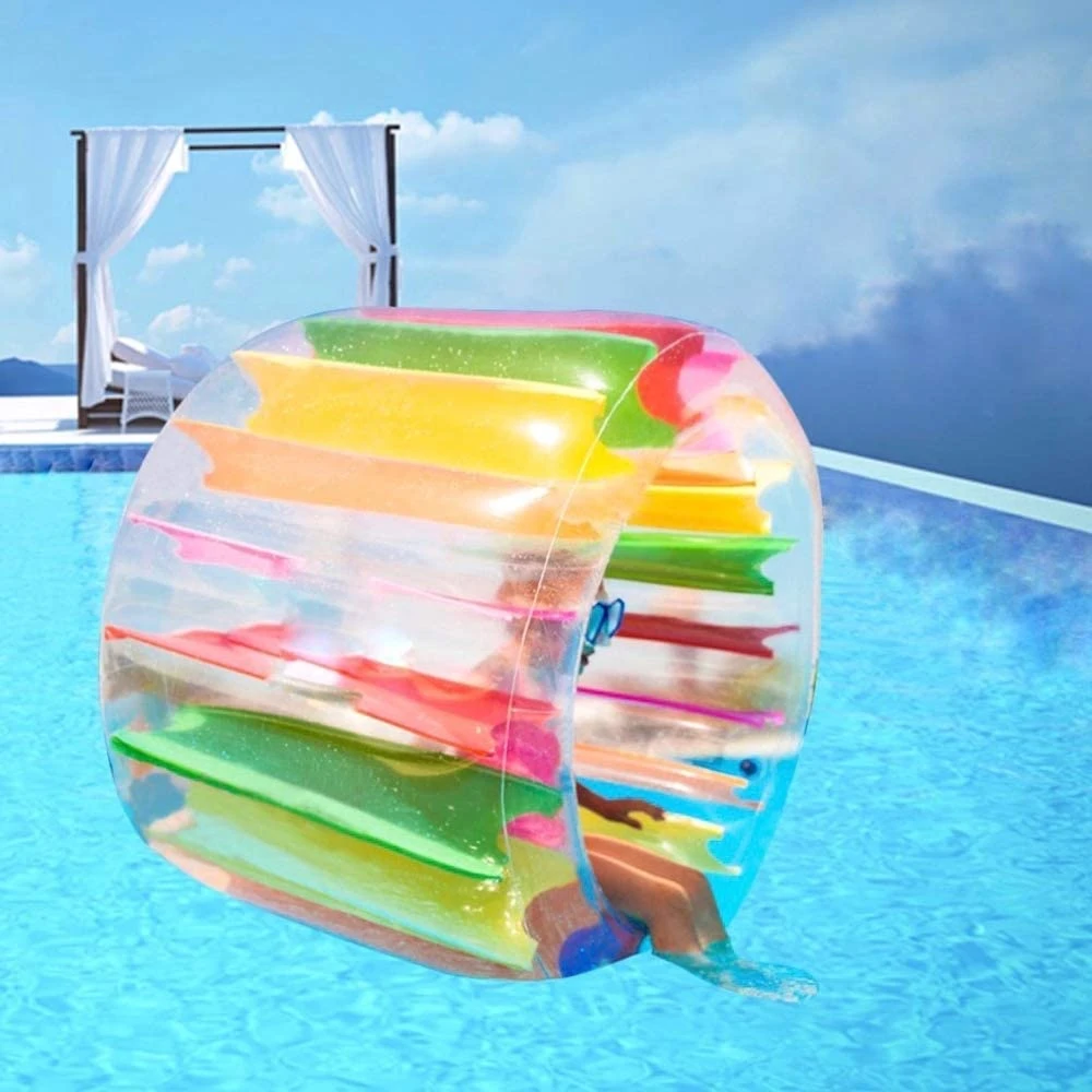 عجلات المشي على الماء ذات العجلات ذات العجلات الملونة قياس 47 بوصة حوض سباحة عملاق لعبة البليوم العائمة