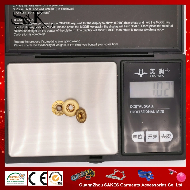 Wholesales 12mm & 14mm Brass Quality Snap Button Under 3 Parts