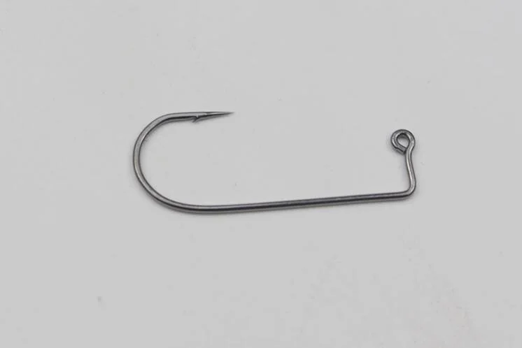 90 Degree Round Bend Heavy Wire Jig Hook-Pack of 25 (Black, 3/0)