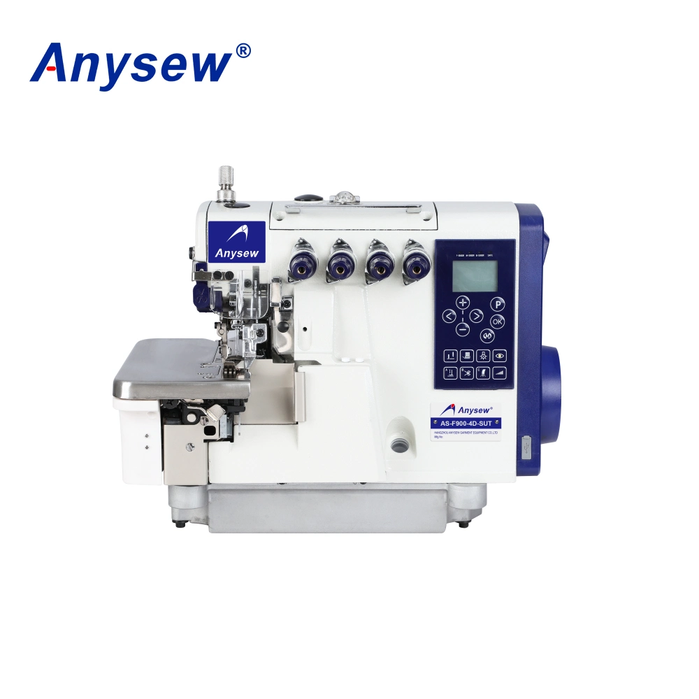 Main Product: Super High Speed Direct Drive 4 Thread Overlock Sewing Machine with 1 Step Motor, Auto Trimmer (Model: AS-F900-4D-SUT)