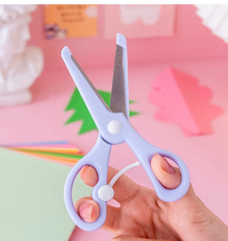 Wholesale/Supplier Paper Cut Plastic Design Safe Kids Handicraft Scissors Student Cartoon DIY Scissors