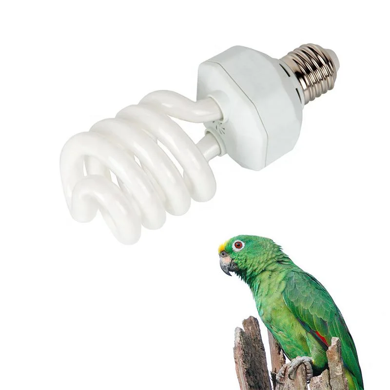 Compact Fluorescent Lamp Reptile Daylight UVB Lamp 5.0 Spiral Bulb for Tortoise