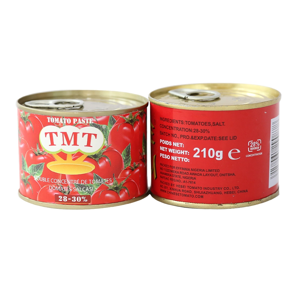 Popular Size 210g Eo Canned Tomato Paste for Africa Market