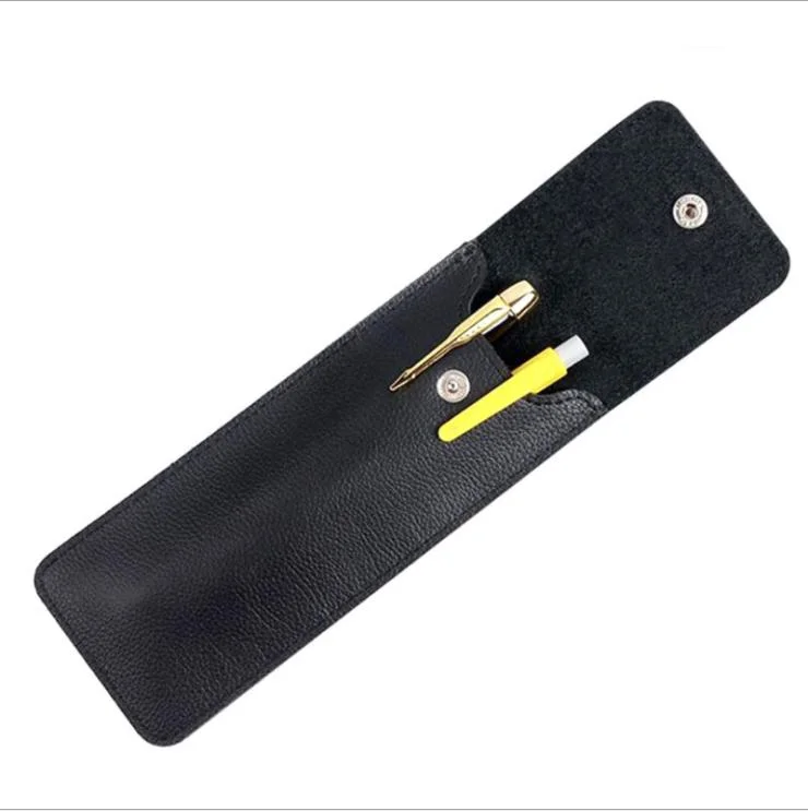 Wholesale/Supplier Custom Logo Plain PU Leather Single Pencil Pen Bag