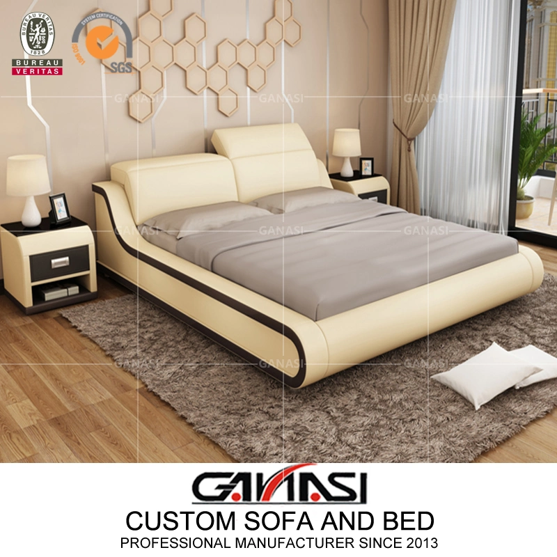 Sala de descanso de lujo de cuero puro juego de cama ajustable LB8835