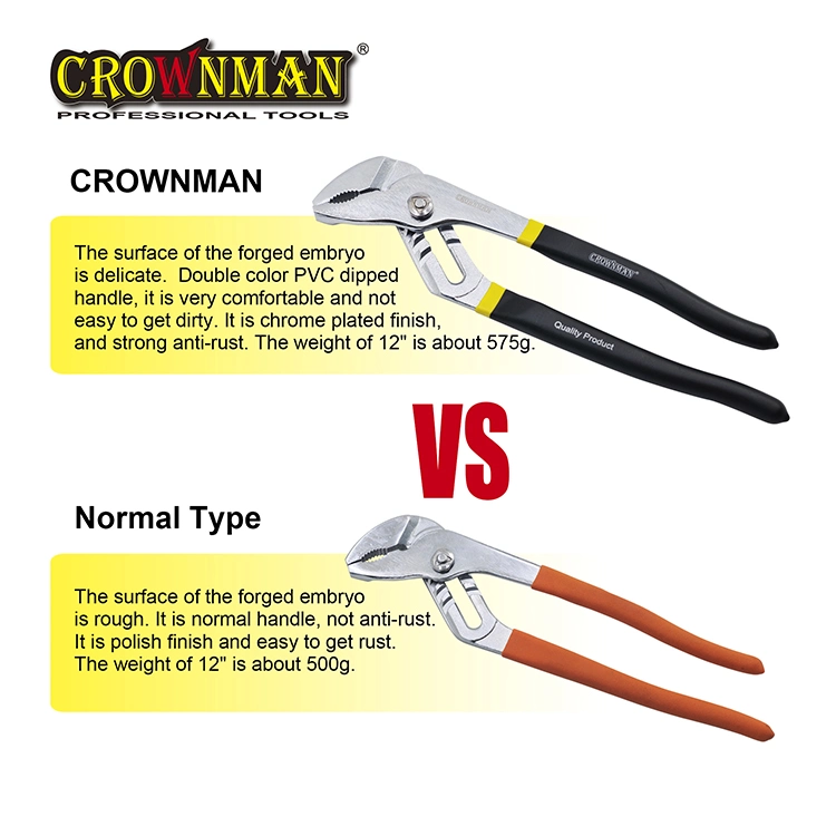 Crownman 10"/12" Carbon Steel Groove Joint Water Pump Pliers