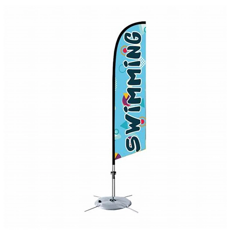 Knitted 100% Polyester Custom Printed Advertising Feather Flags