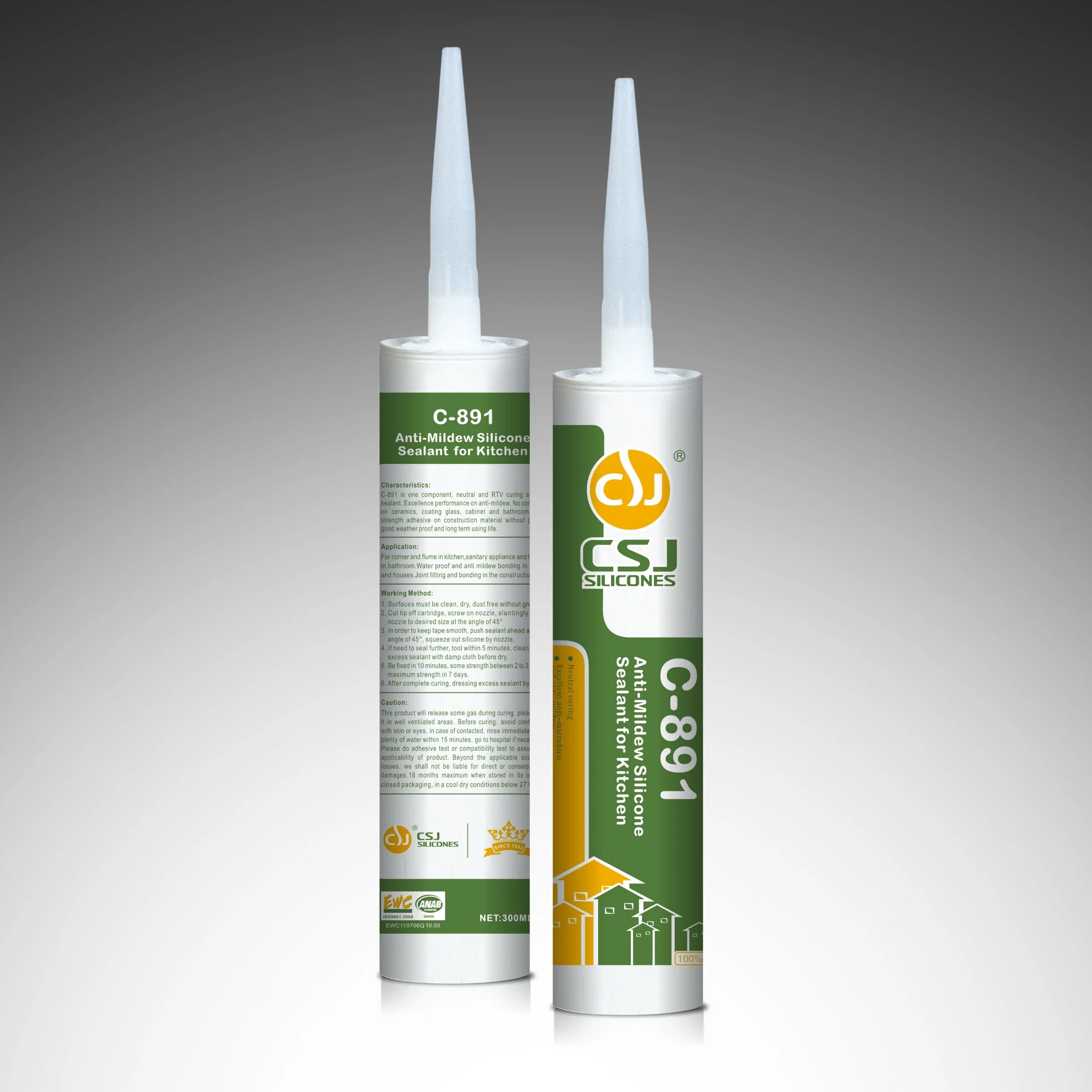 One Component Neutral Silicone Sealant for Corner and Flume